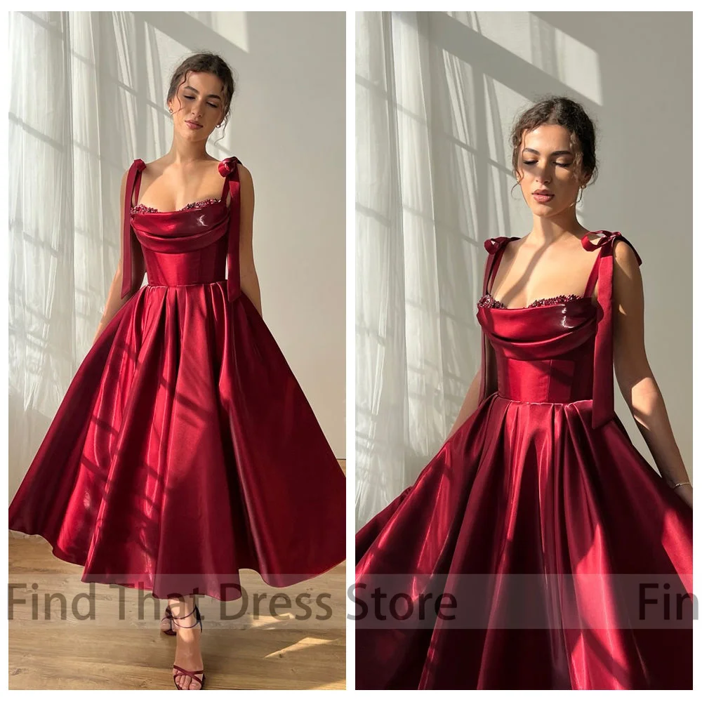 

Выполненное на заказ плиссированное корсетное платье трапециевидной формы с милым воротником и драпировкой, коктейльное платье с открытой спиной и бисером, платье для выпускного вечера чайной длины с бантом