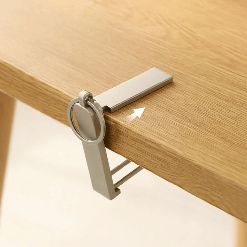 

Крючок для крепления к столу из цинкового сплава, прочный, выдерживающий большой вес, с креплением на край стола, для подвешивания рюкзака, миниатюрный, простой в установке