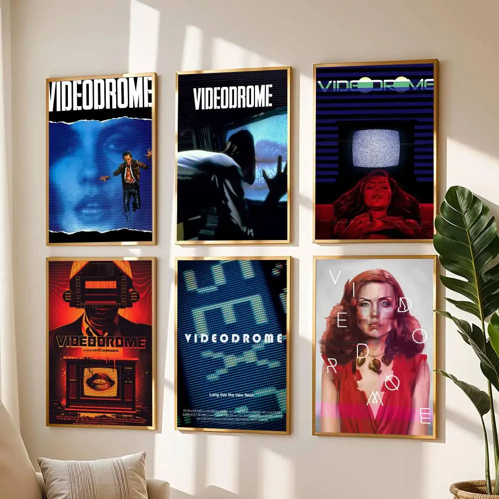 classic movie V-Videodrome 1983-E Poster Modern Wall Decal for Living Room Cafe Office Bar and Bedroom
