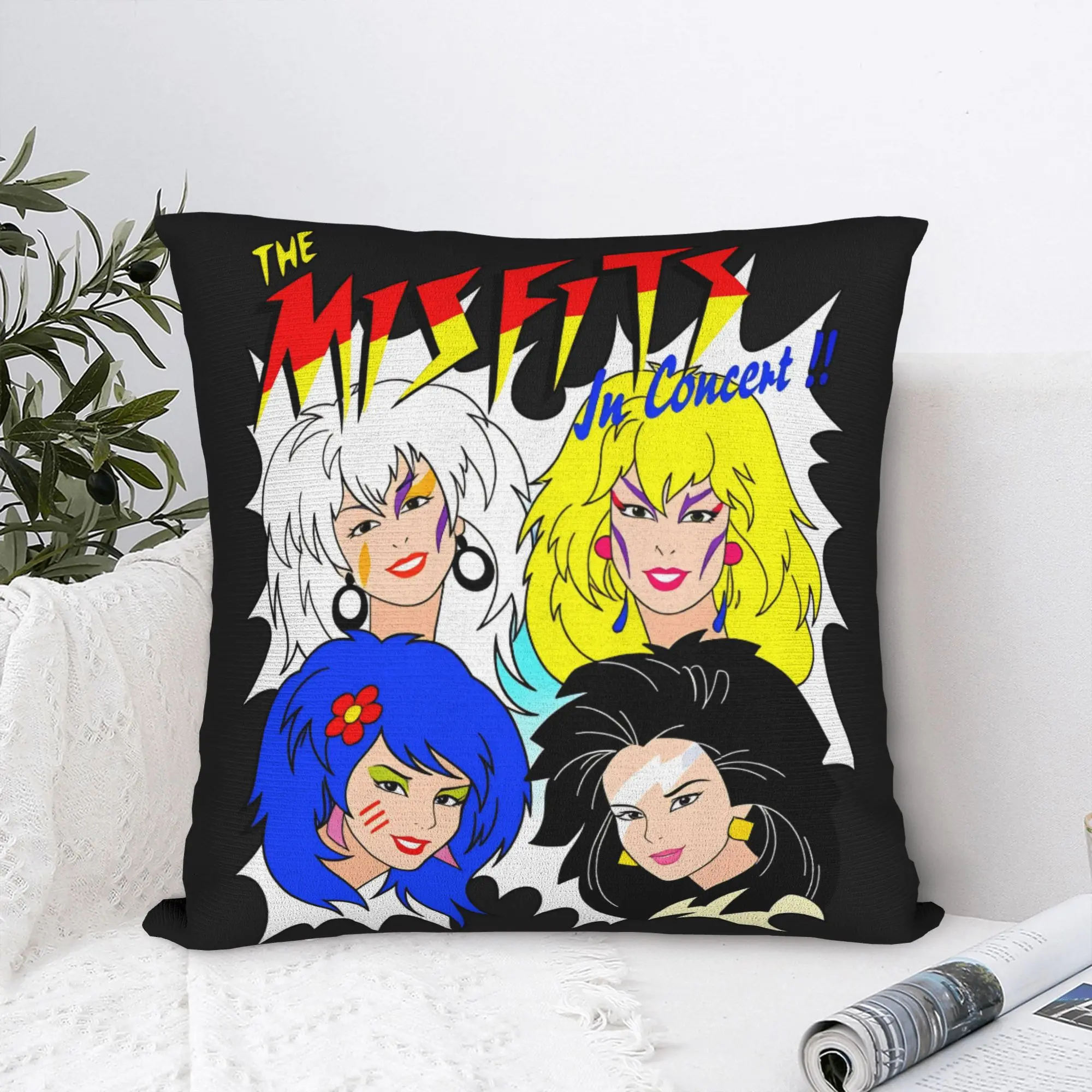 Kpop Jem and the Holograms Pillow Case  Retro Trendy Pillow Cover Soft Pillowcases For Couch Sofa Bedroom