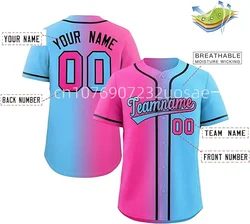 Customizable Baseball Jersey Team Shirt Print Team Personal Name Number Stripe Baseball T-shirt Men/Women/Kids