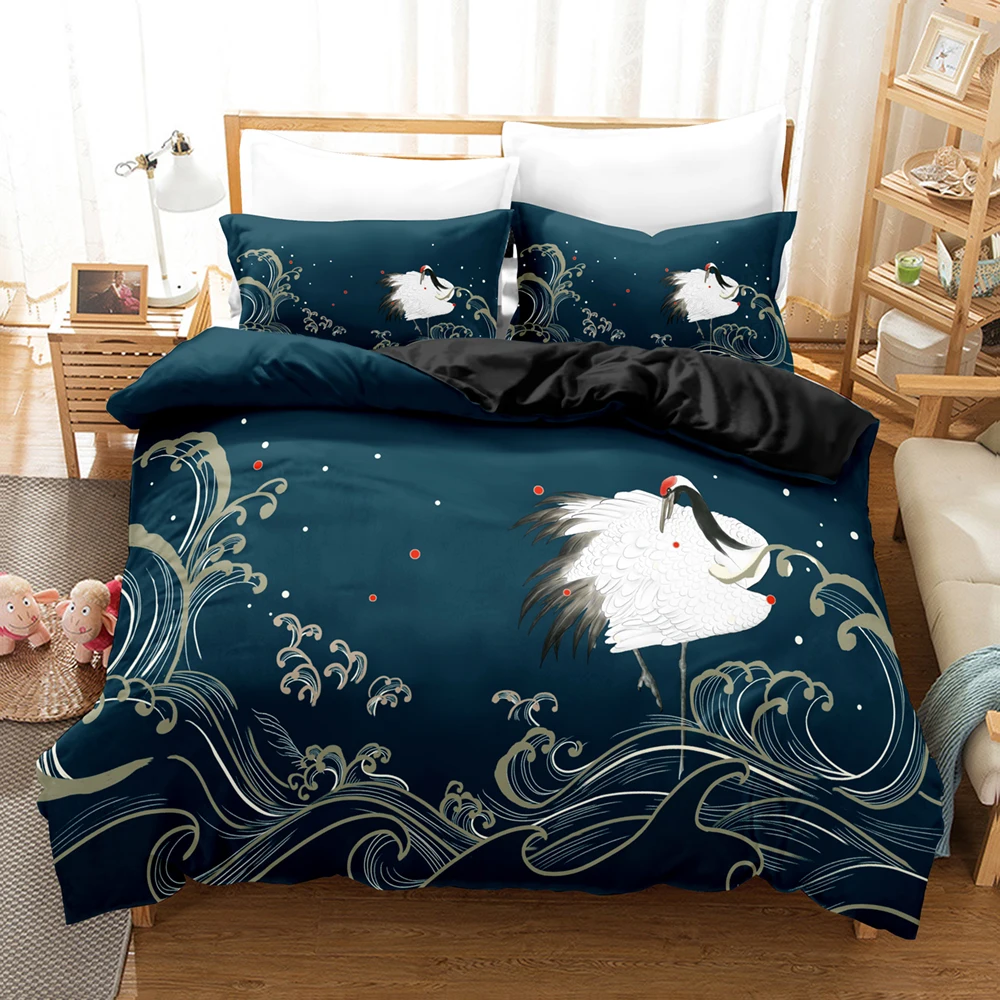 3D Printed Chinese Fad Bedding Set Down Quilt Cover With Pillowcase Double SIngle King 3D Printed Anime My Dress-U