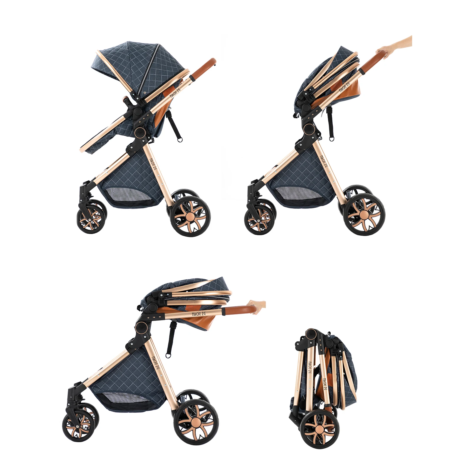 Luxus Kinderwagen 2 in 1 faltbaren Kinderwagen hohe Landschaft Neugeborenen Baby Stuben wagen Puchair leichte Baby wagen mit Komfort