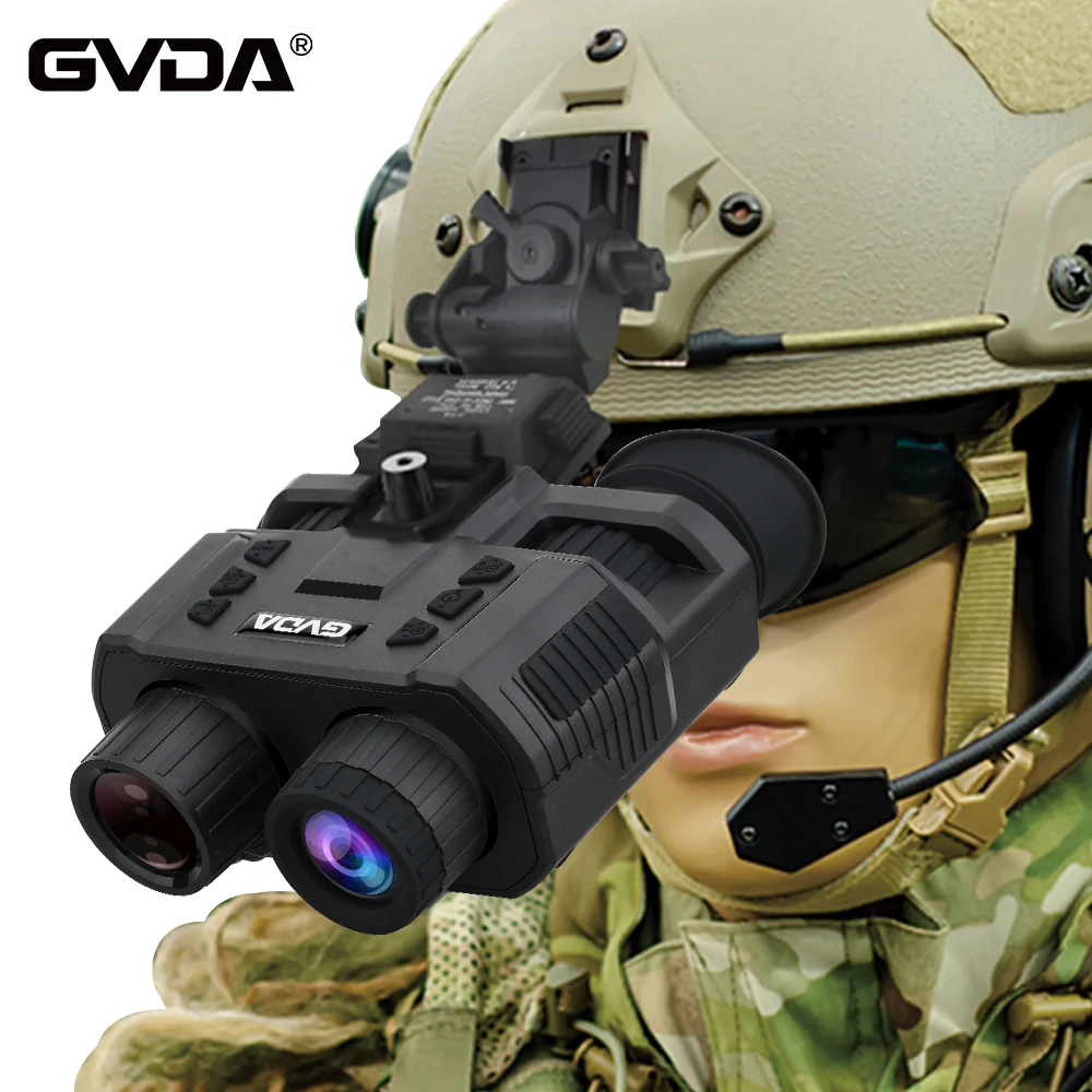 GVDA Infrared Night Vision Device Binoculars Head Mount Goggles Telescope for Hunting Camping Military Night Vision Sight Scope