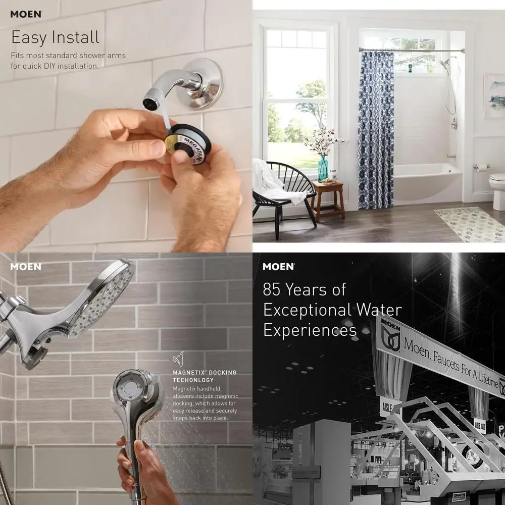 

6-Function 5.5 Removable Handheld Shower Head with Magnetic Dock, Brushed Nickel, Model 26112SRN