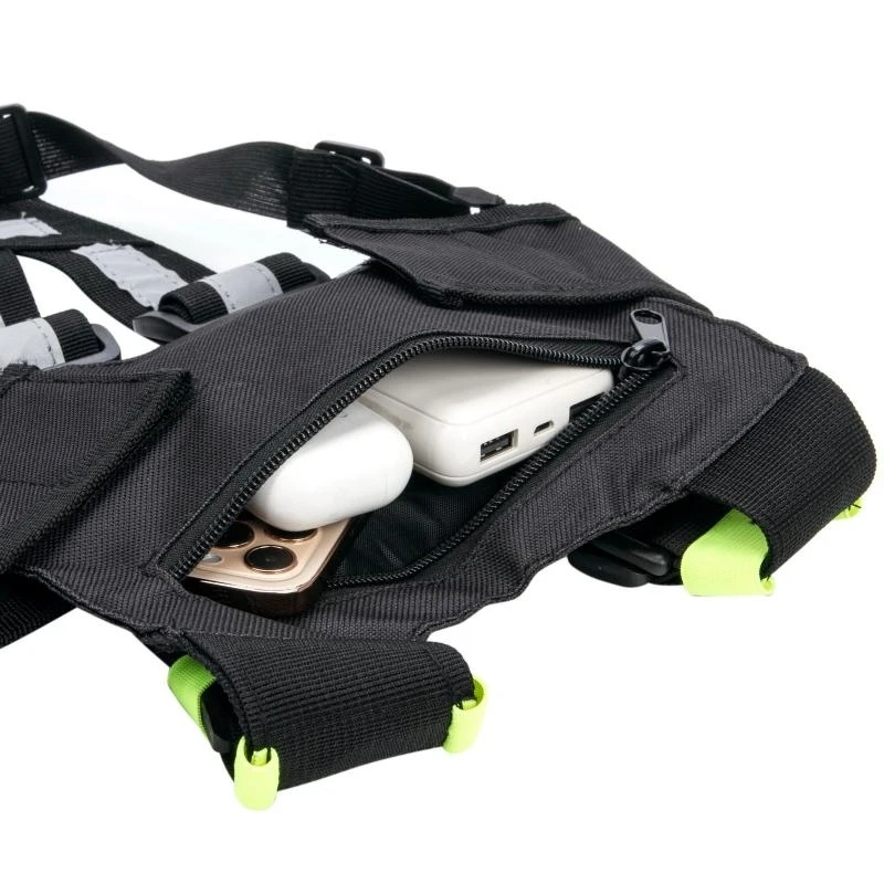 トランシーバーチェストハーネスホルダーバッグユニバーサルラジオショルダーホルスター双方向ラジオフロントパック反射ベスト