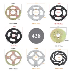 428 Chains 37T/40T/41T/43T/48T 37MM-76MM Motorcycle Chain Sprockets Rear Back Sprocket Cog For 110cc 125cc 140cc Dirt Pit Bike