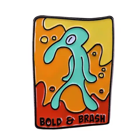 Thaddäus Tentakel Bold Brash Emaille Pins SpongeBob Broschen für Frauen Cartoon Abzeichen auf Rucksack Hut Dekoration Zubehör