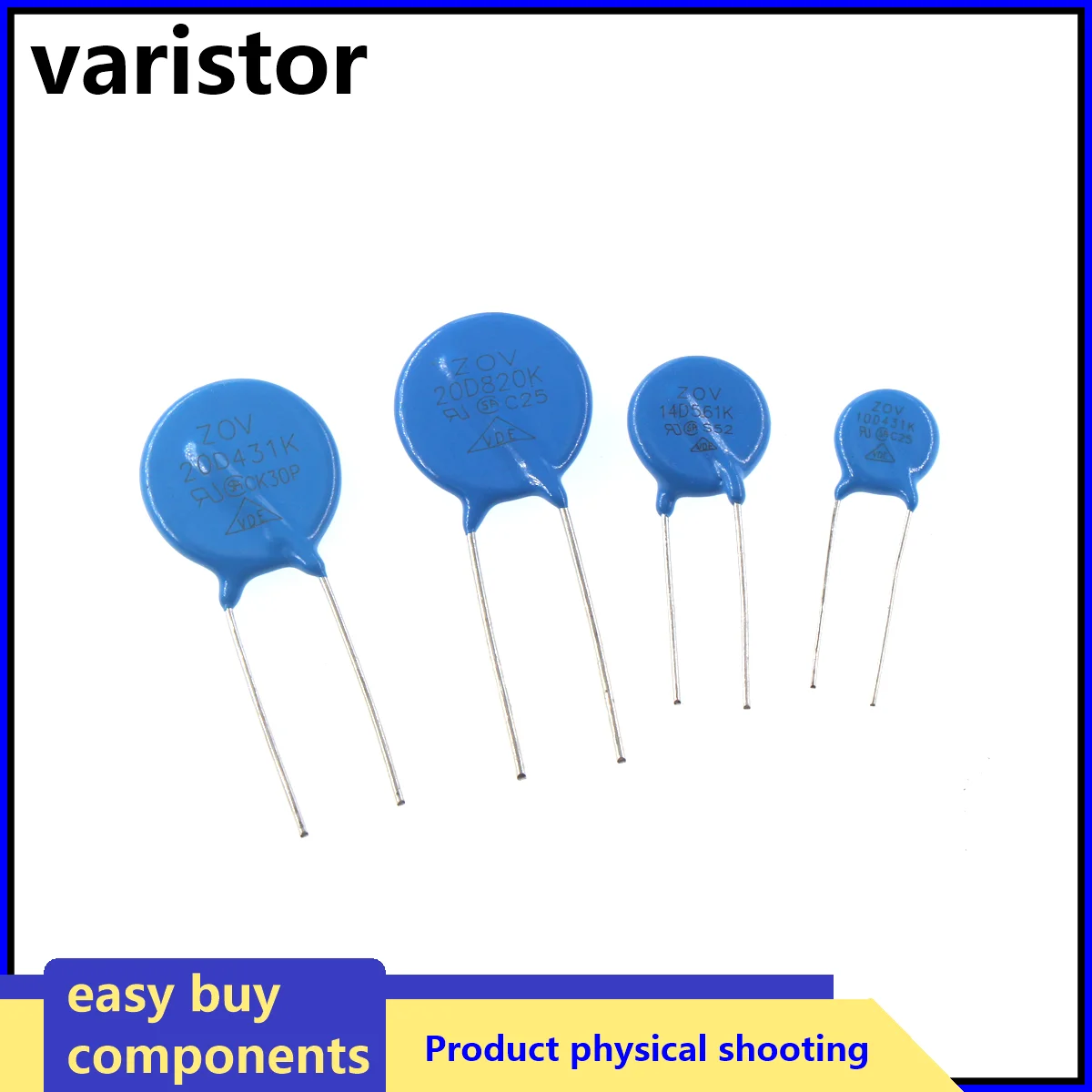 

20/10/5PCS 14D471K 14D241K 10D 7D 25D271K 471K 431K 391K 681K 331K 240V 14D241 Varistor withstand voltage diameter 14 mm upright