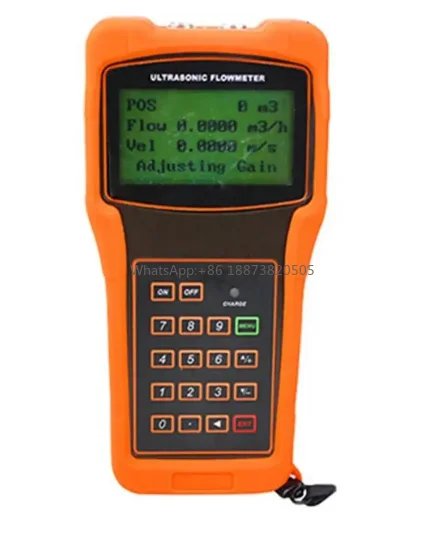 Service For Whole Life High Accuracy Clamp On Lcd Digital Display Handheld Ultrasonic Water Flowmeter