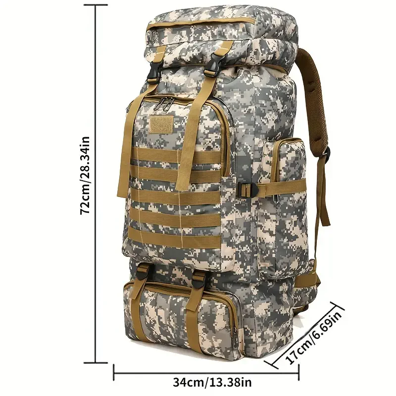 Durable Waterproof Outdoor Backpack for Camping and Hiking Enthusiasts - Hunting & Fishing Tactical Gear