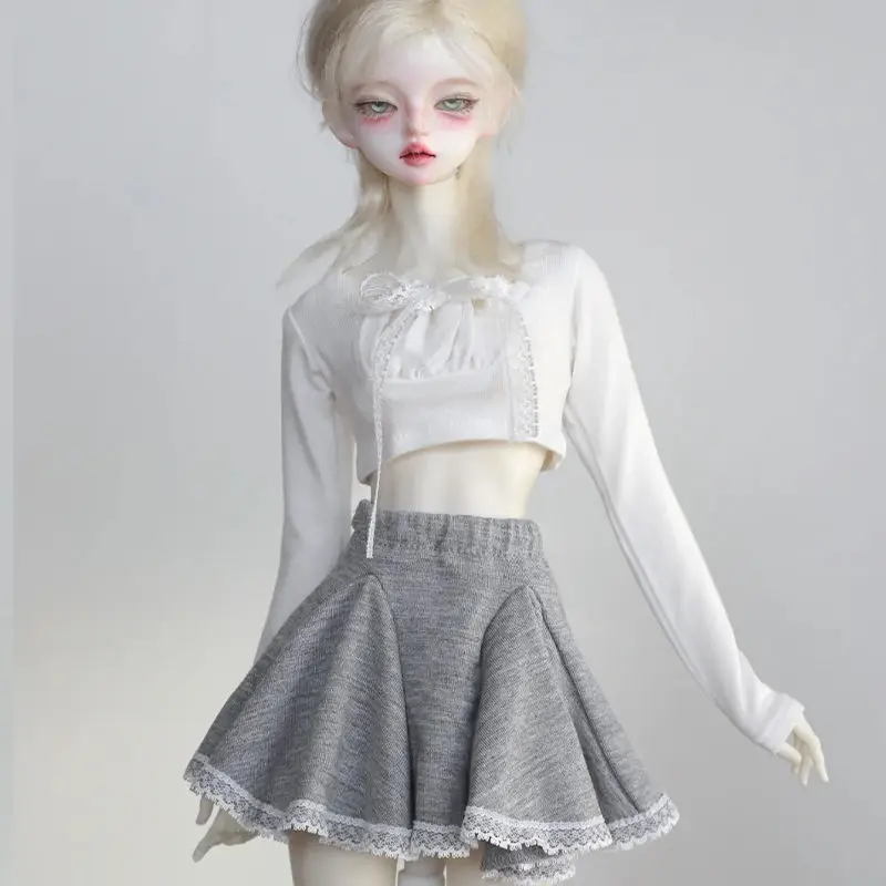 bjd doll clothes fit into 1/3 1/4 1/6 size long sleeve slim sexy skirt two-piece doll accessories