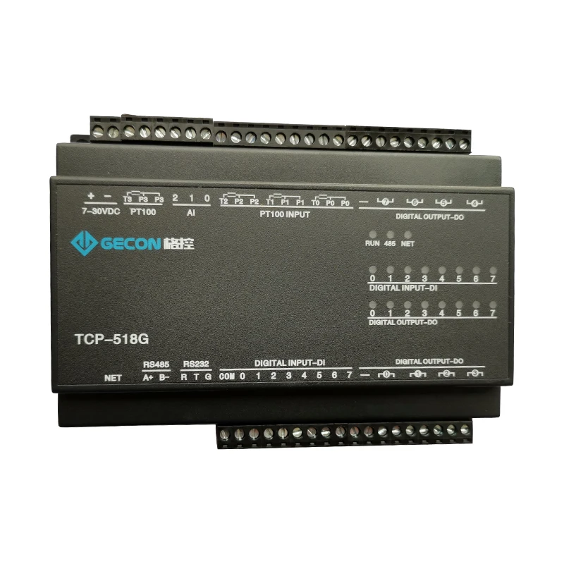 

4PT100 temperature 3AI analog input 8DI digital input 8DO output Industrial Ethernet IO module