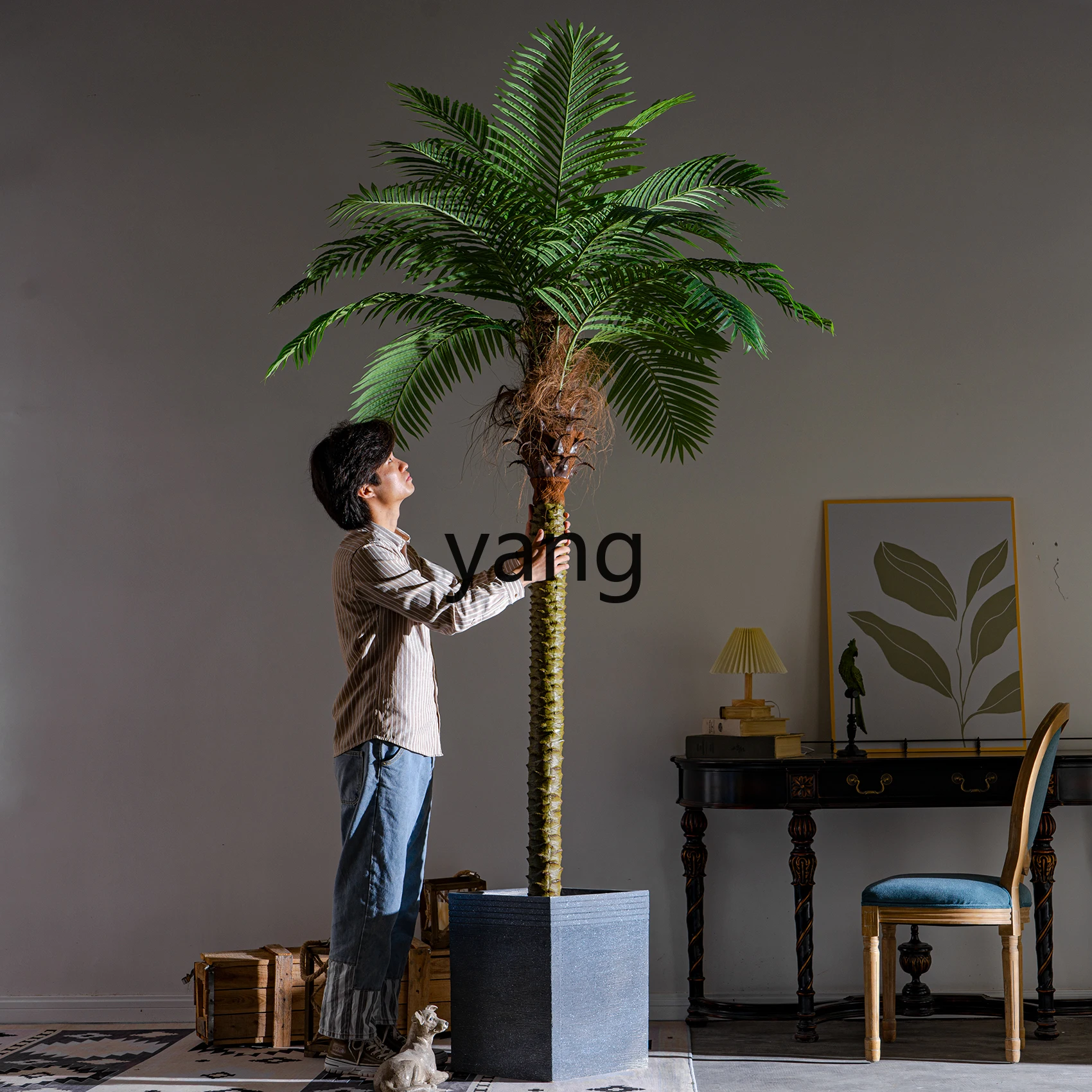 

CX Large Coconut Tree Simulation Plant Needle Sunflower Palm Tree Ornament