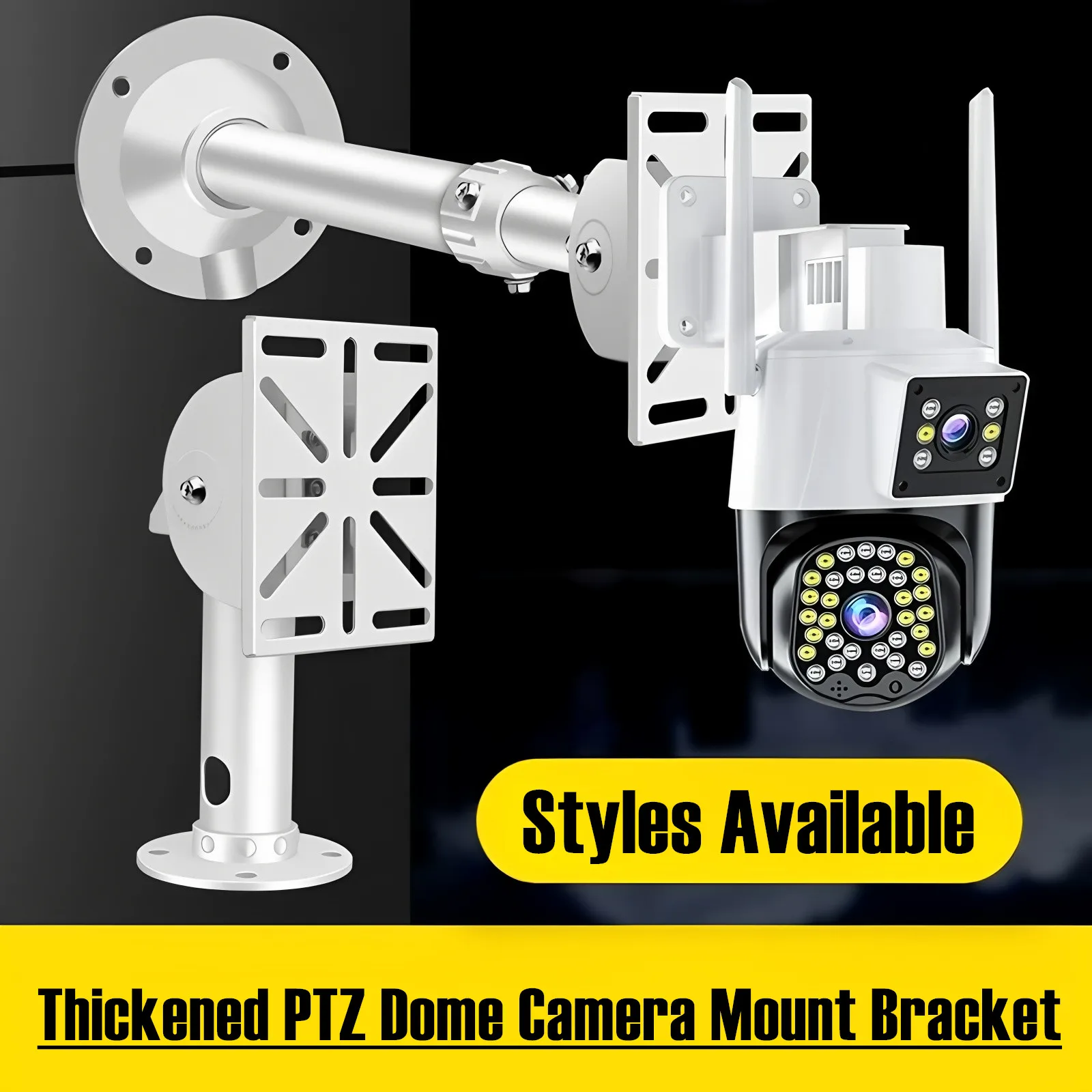 Telescopic Extension Mount Bracket for Outdoor Wireless PTZ Dome Security Camera, Wall & Ceiling Mount Compatible with Hikvision