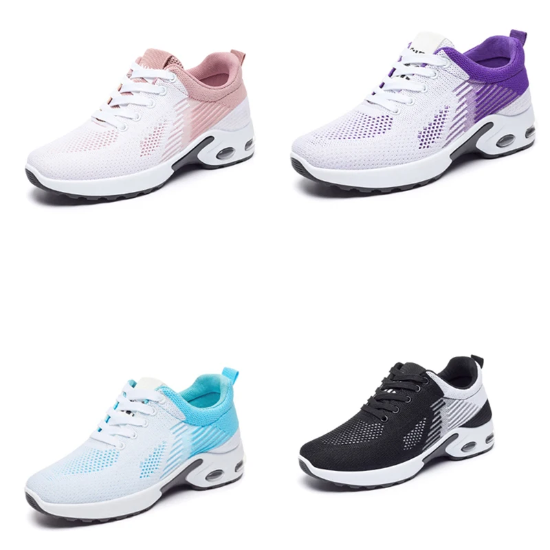 New Running Shoes Ladies Breathable Sneakers Summer Light Mesh Air Cushion Women's Sports Shoes Outdoor Lace Up Training Shoes