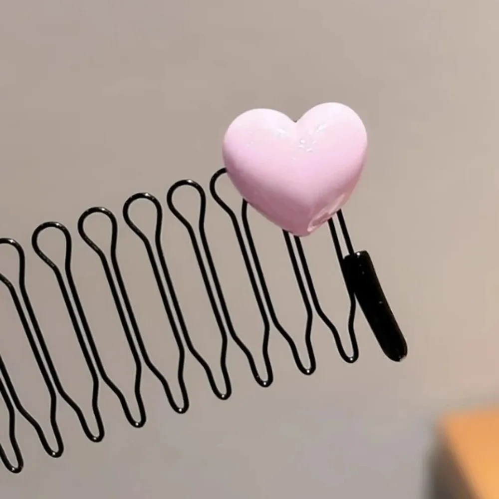 Gifts Colorful Heart Hair Comb Star Bow Pull-out U Shape Hair Clips Invisible Wire Non-slip Hair Headband Comb Children's Girls