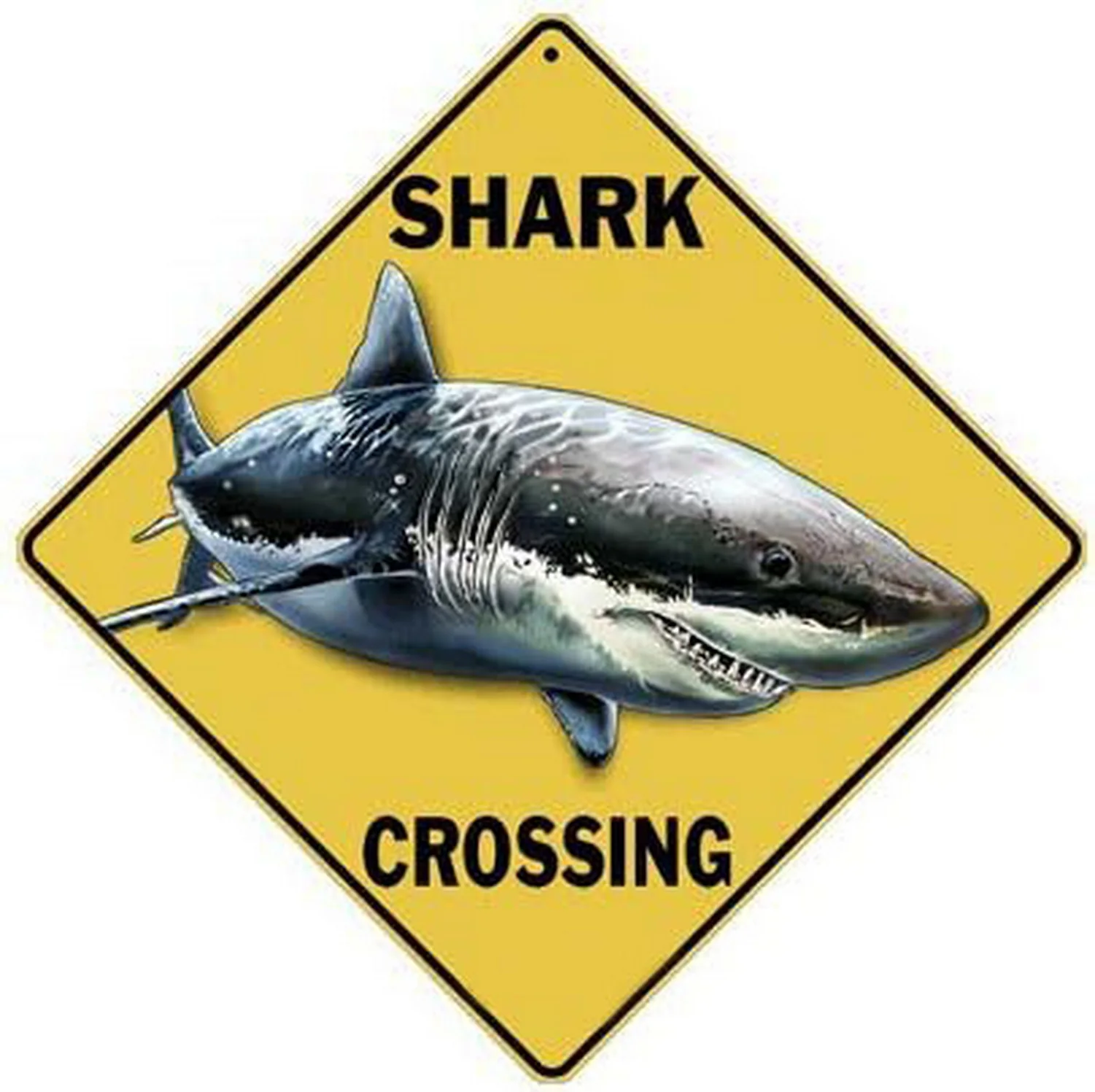 Funny Metal Tin Sign Shark Turkey Turtle Deer Xing Caution Crossing Sign Wildlife Gift for Indoor Outdoor Wall Decor Square Sign