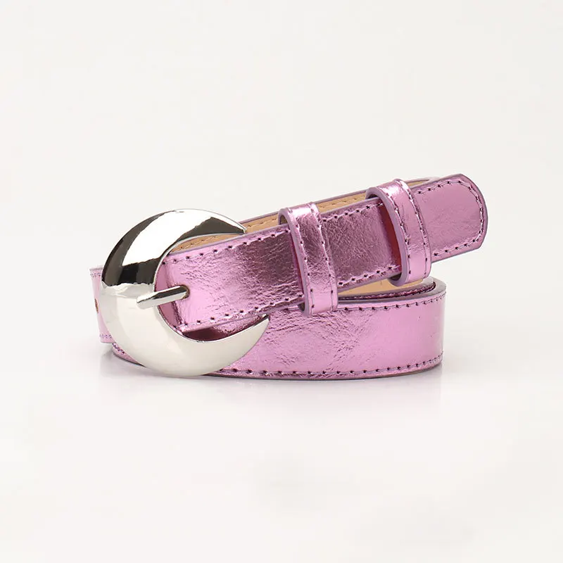 Damengürtel, Modetrend, Persönlichkeitsdesign, vielseitiger Jeansgürtel, Hip Hop, Mädchen, Rose, Rot, Pu, Silber, Schnalle, Bund – Detail 7