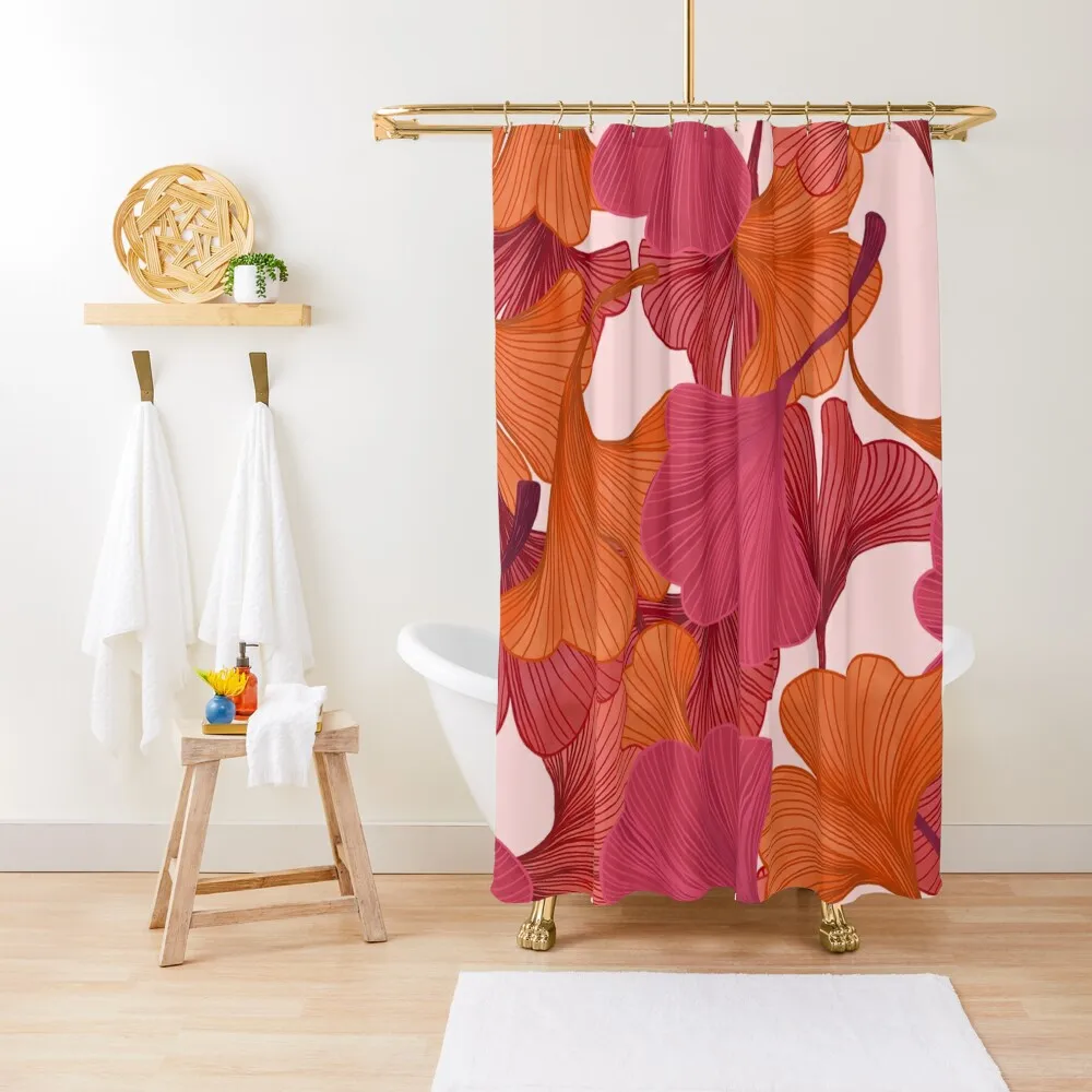 

Autumn Ginkgo Leaves Shower Curtain Bathroom Shower For Shower Waterproof Bathroom Funny Curtain