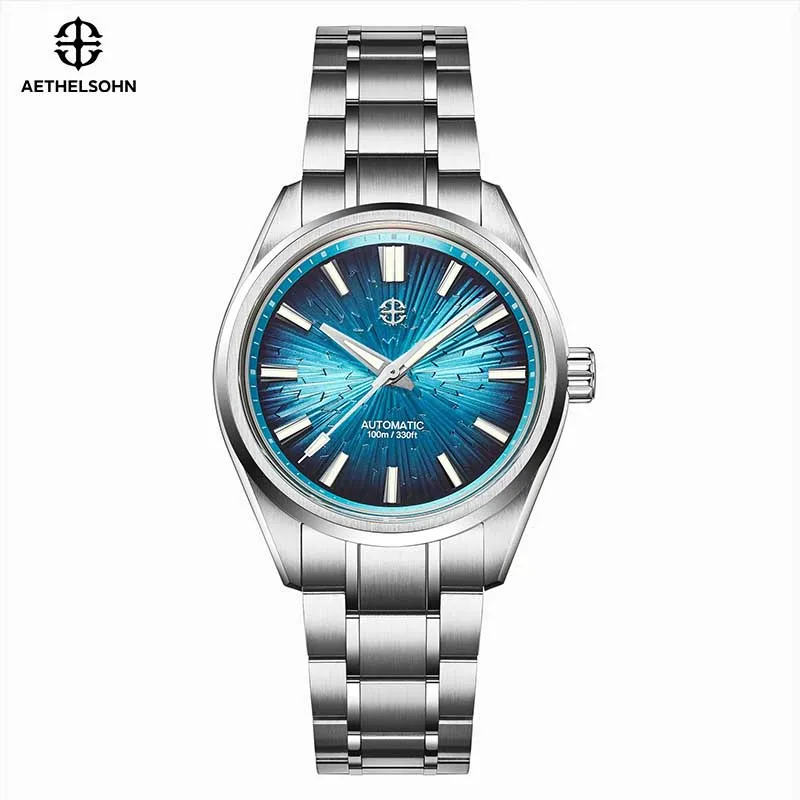 AETHELSOHN Aqua Shard PT5000 Vintage Watch Sapphire Automatic Mechanical Watches 100m Waterproof 40MM Stainless Steel Watch Men