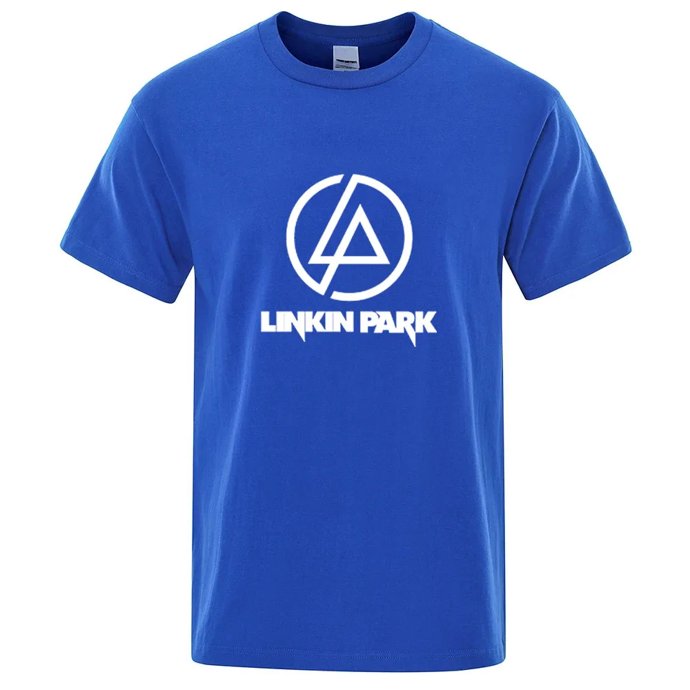 

2025 Summer Mans Linkin Subverts The End Flag Evolutionary Theory Park Logo Print Quick Drying Breathable Short Sleeve T-shirt
