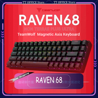 Teamwolf Raven68 Wired Magnetic Axis Mechanical Keyboard 8k Fast Trigger RGB Backlight E-Sports Gaming Customized Keyboard