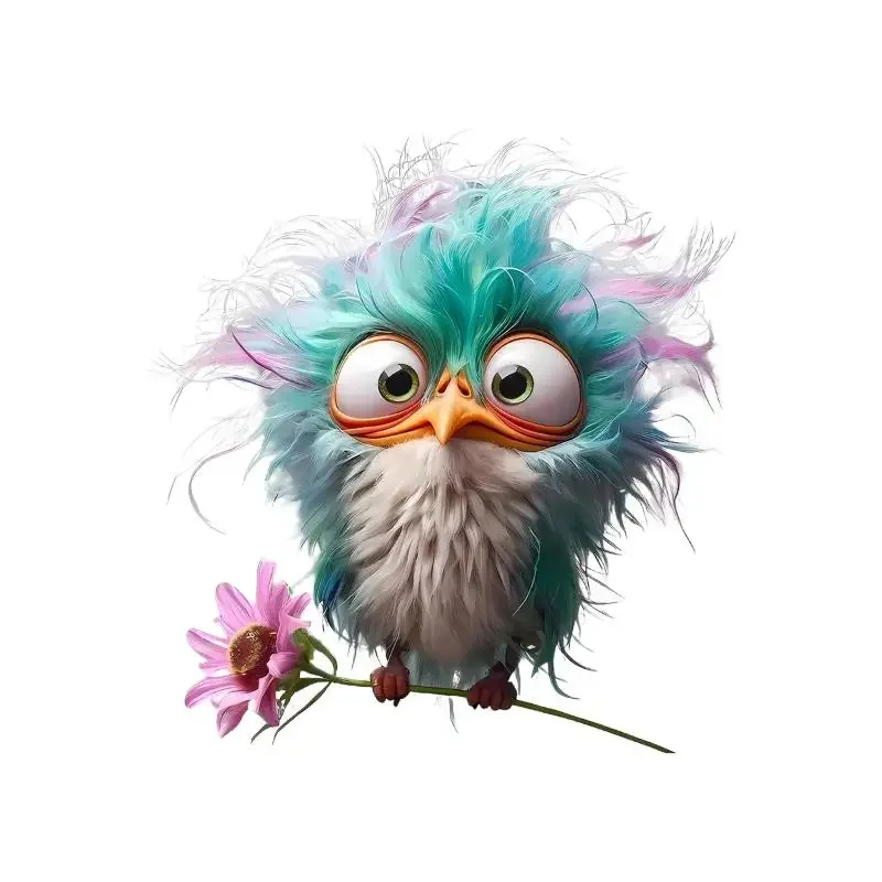 สติ๊กเกอร์ติดผนังห้องน้ำนกบ้าและตลกสติ๊กเกอร์ติดผนังตกแต่งตู้เย็นสติ๊กเกอร์รถผนังสดใสสำหรับบ้าน