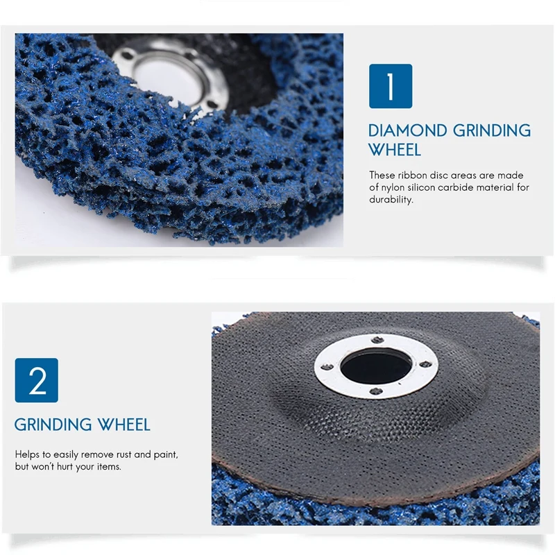 ABGG-Paint Stripping Disc Wheel 3 Stück Rost Stripper Strip Discs für 4 x 5/8 Zoll Winkelschleifer für Holz Metall Fiberglas