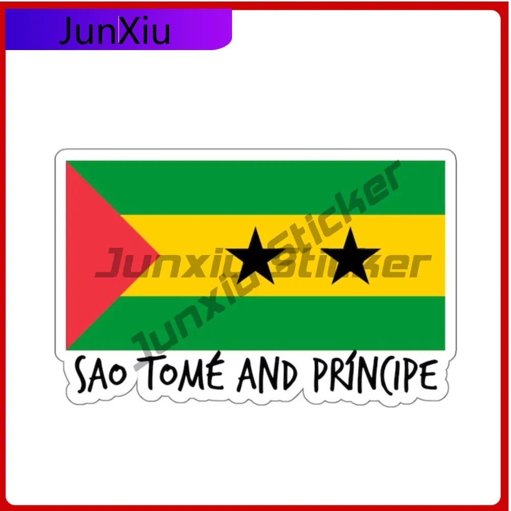 

Sao Tome And Principe Flag Travel Stickers African Island Nation Souvenir Wanderlust Adventure Scrapbooking Windshield Luggage