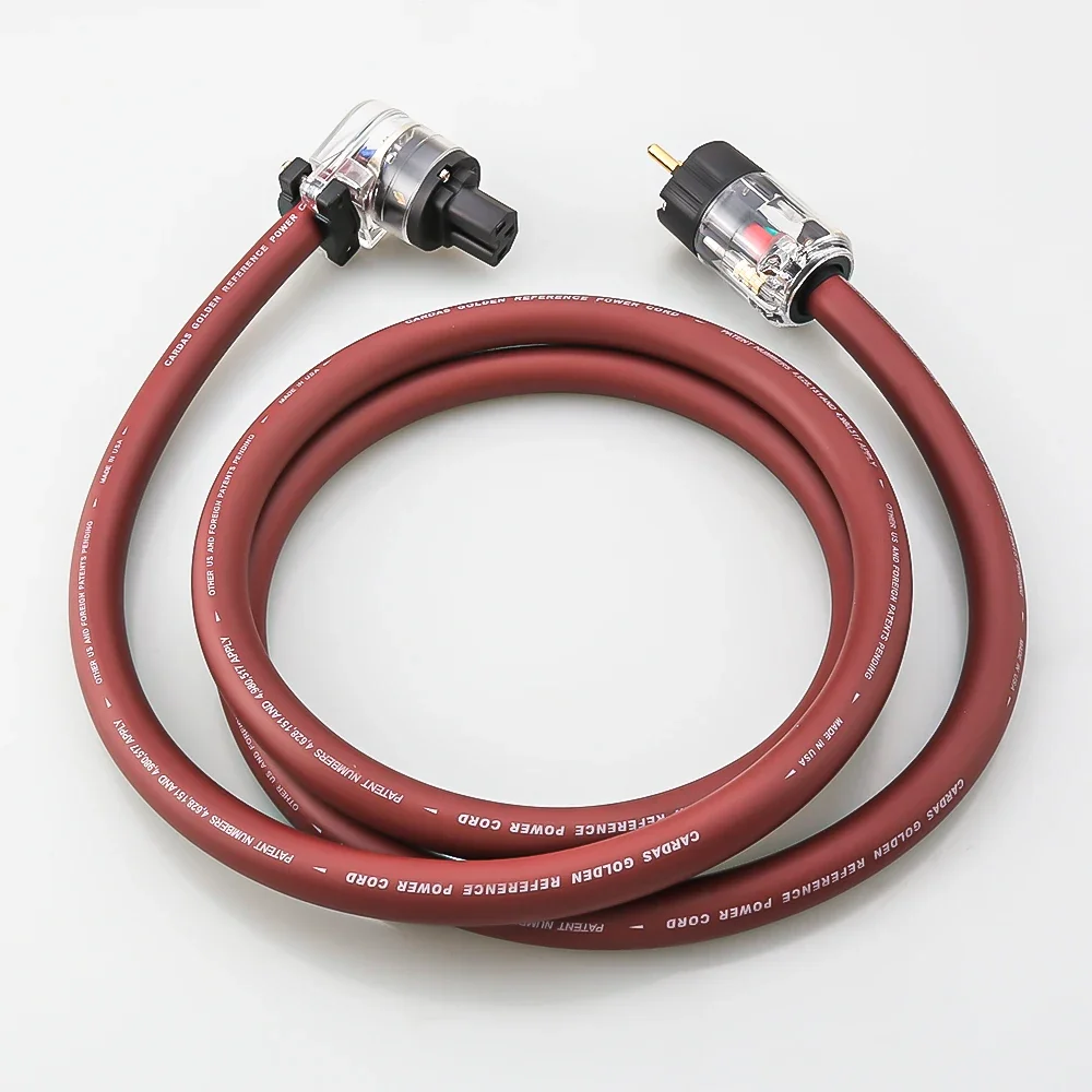 HIFI Cardas golden reference DIY Power Cord 90 Degree Right Angle EU/US Power Plug IEC Female Power Connector Schuko Power Cable