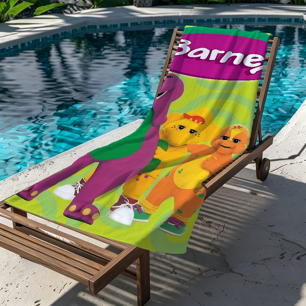 B-barney Towel Bath F-friends Towel Microfiber Super Quick‑drying Soft Beach Towel For Travel Fitness Sauna Bathing Camping