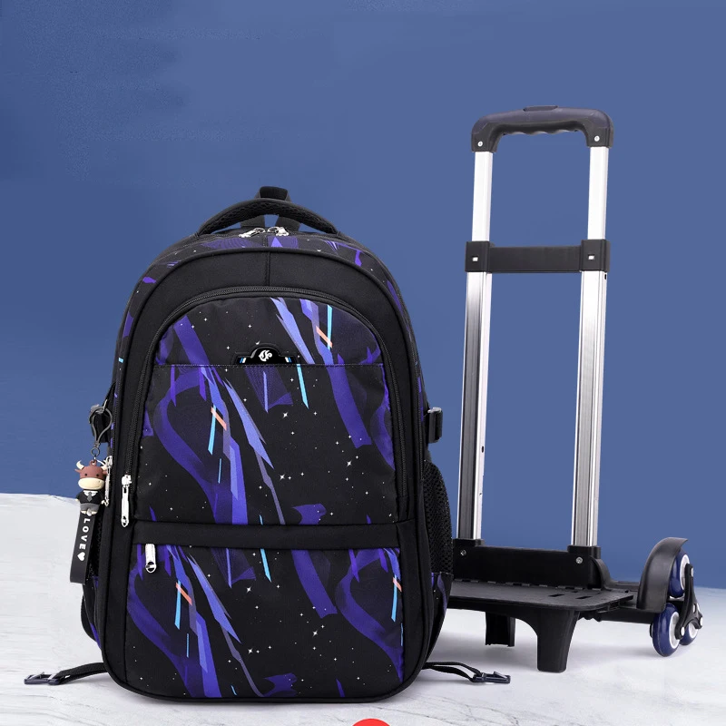 School Rolling Backpacks School bags for Boys Trolley with Wheels Waterproof Orthopedic School Bag Student Wheeled Backpack