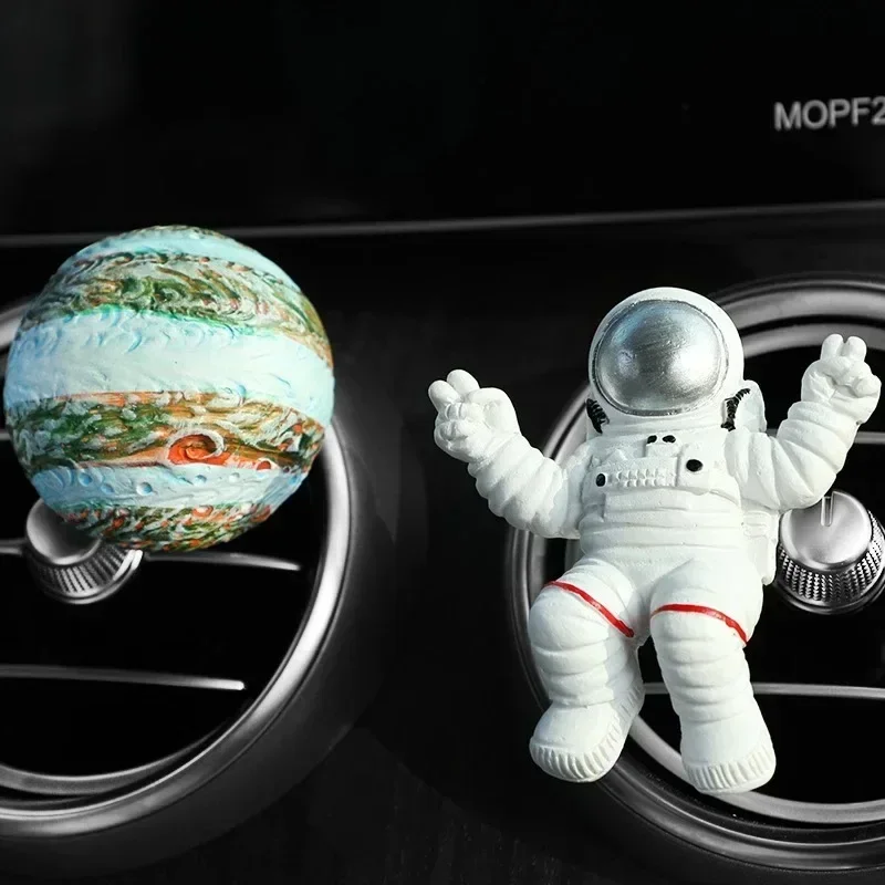 Car Air Freshener Universe Planet Shape Astronaut Car Air Conditioning Outlet Perfume Clip Perfume Car Decoration Ornaments