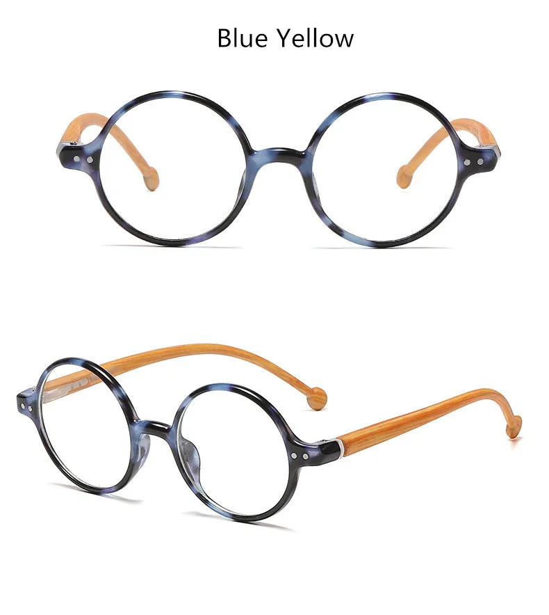Runde Anti Blau Licht Lesebrille Frauen Männer Vintage Holzmaserung Hyperopie Presbyopie Brillen Dioptrien Brillen + 1,0 1,5 2,0 – Detail 12