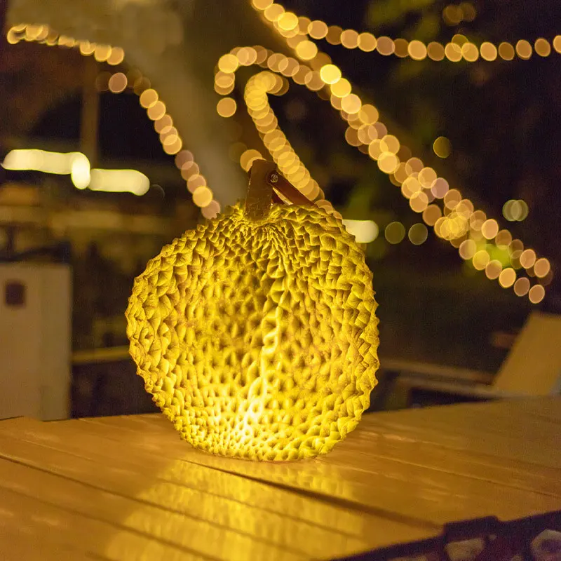 Led Simulation Durian Lamp Outdoor Landscape Courtyard Camping Decoration Fruit Ornament Sculpture