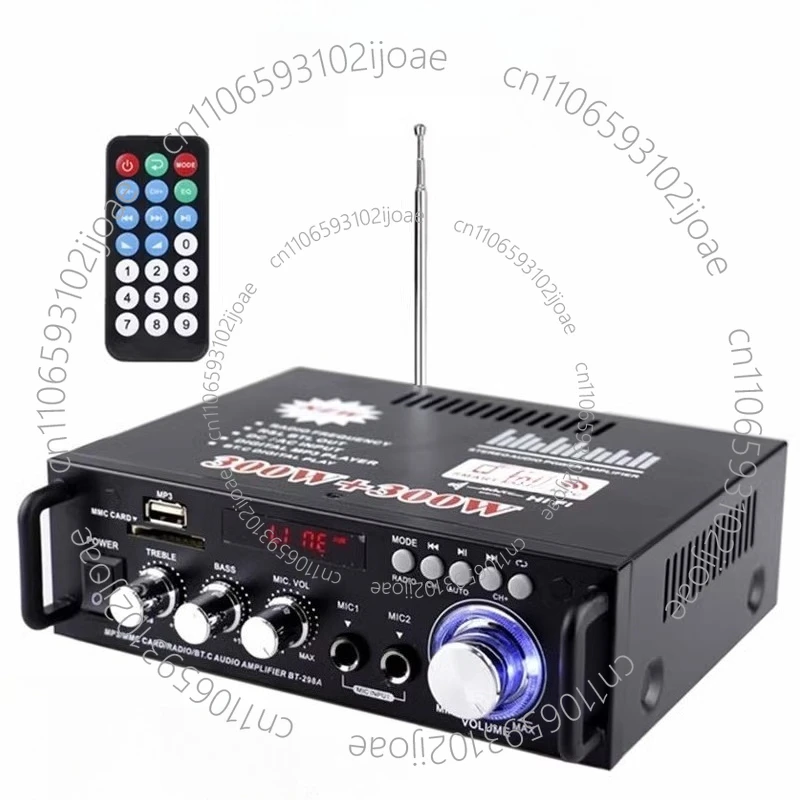 Mini Small Amplifier Speaker Power Amplification Card USB Flash Drive Radio DC 12 V 220V Bluetooth