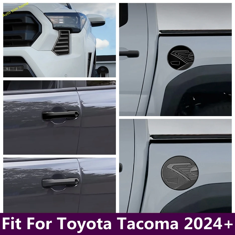 

Car Door Handle Clasing Catch Bowl Filler Fuel Door Guard Oil Gas Tank Cap Decoration Cover Trim Fit For Toyota Tacoma 2024 2025