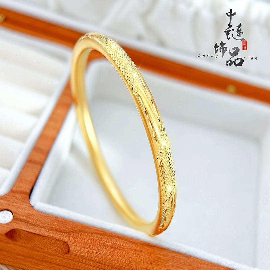 Heritage Dragon scale grain circle bracelet 9999gold