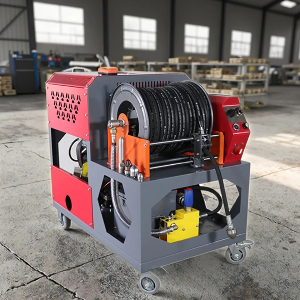 37HP Engine Remote Control 2900Psi 85LPM Water Jet Pipeline Washing Machine Sewer Drain Cleaner Dredging Equipment