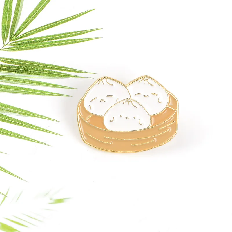 

Брошь из сплава с большой булочкой, персонализированная брошь с эмалированной краской в виде большой булочки, креативный милый мультфильм