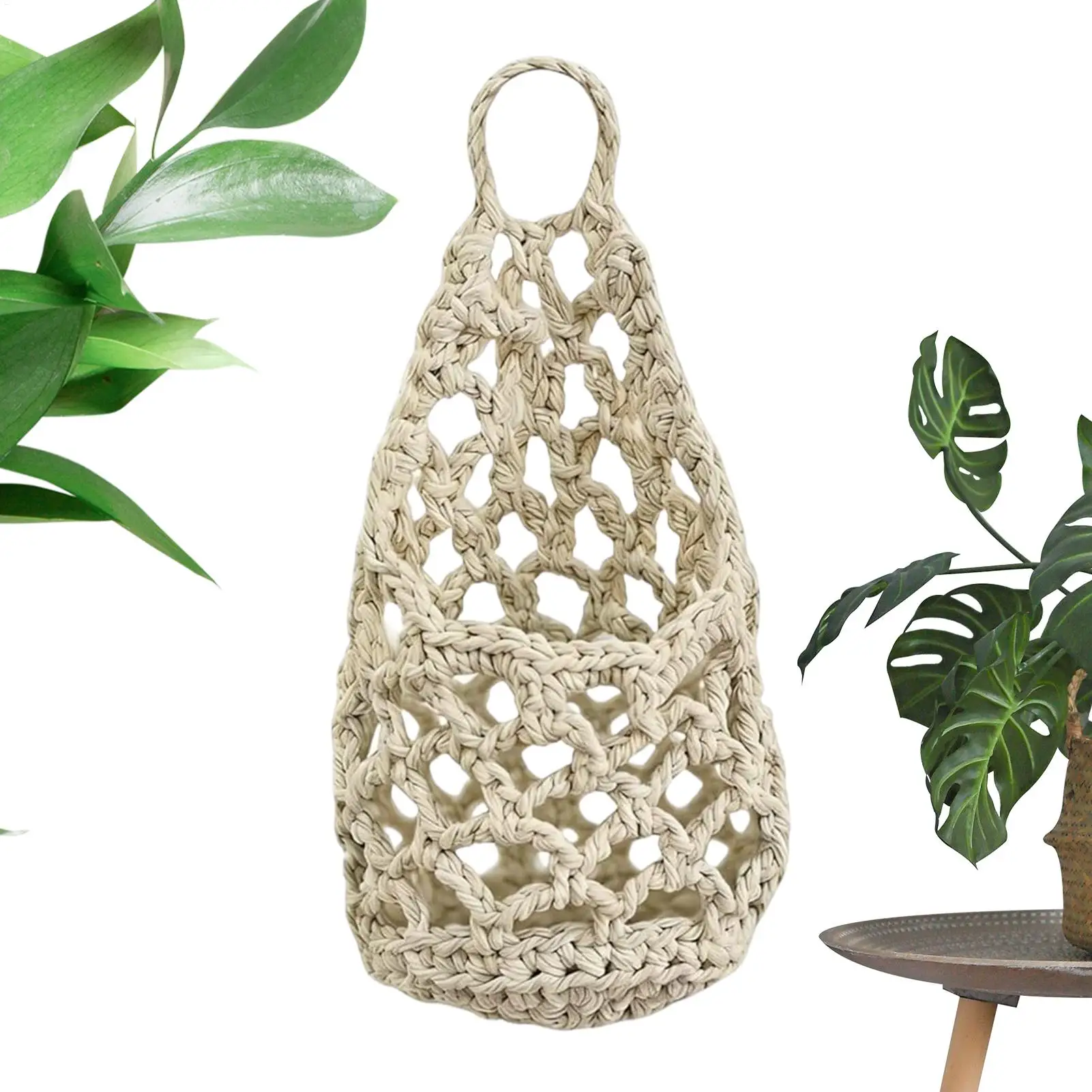Boho Macrame Plant HangerBasket for Succulents Woven Multi functional indoor green plant suspension rack Home art Decoration