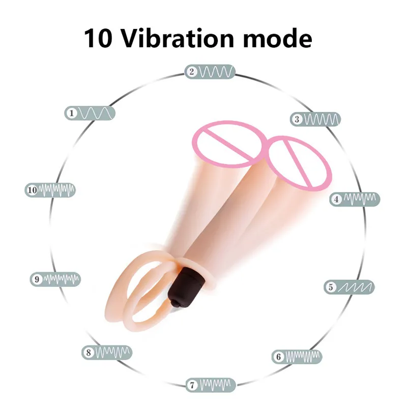 Double Penetration Vibrator Couples Dildo Vibrator Anal Butt Plug Masturbator Strap On Penis Sex Toys For Women Man Clitoris