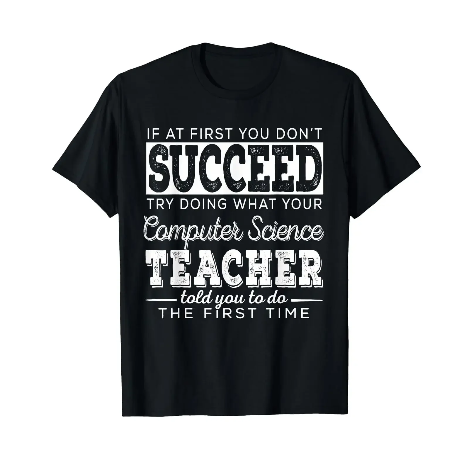 Best Computer Science Teacher T Shirt Succeed Teaching s vintage Washed fashion designer clothes Casual Comfortable Stretched