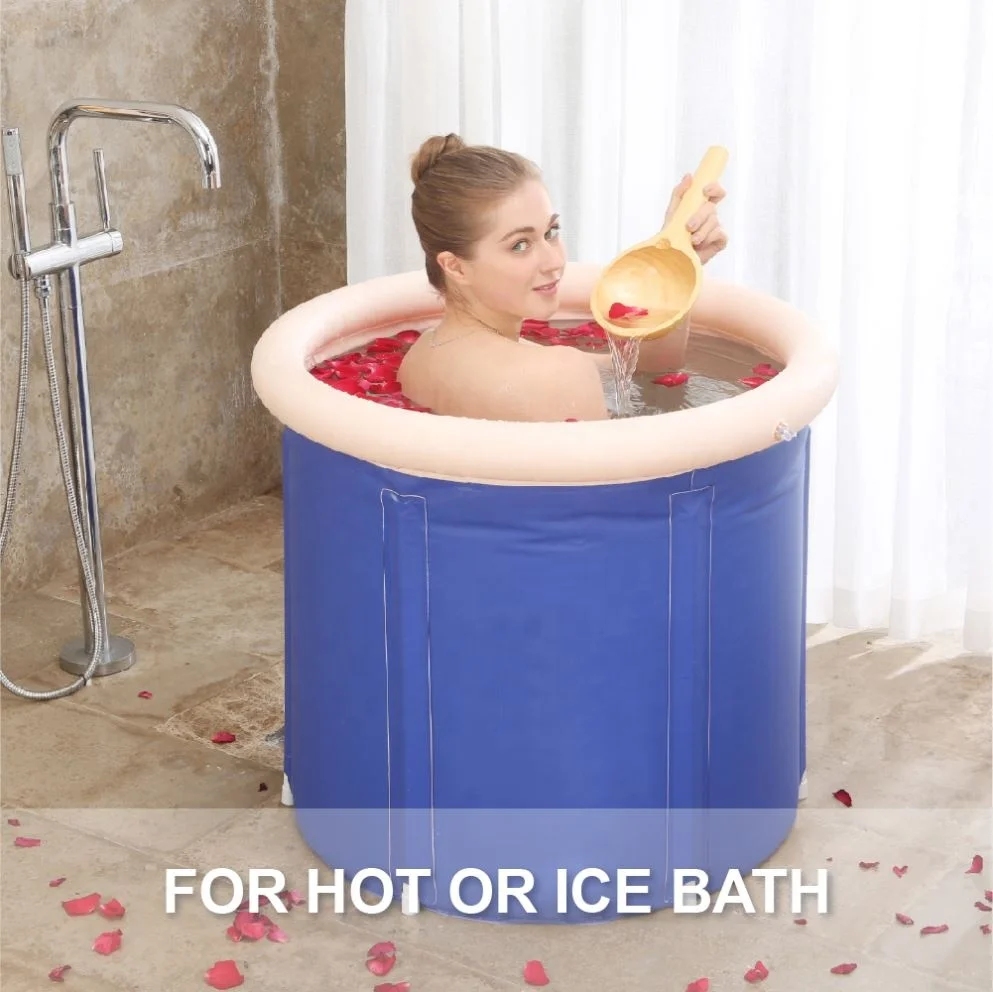 Portable Thick SPA Storable Japanese Soaking Bathtub With Stand