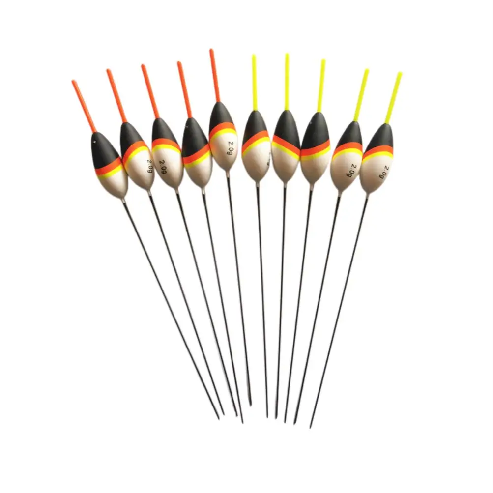 Newdonghui 10pcs/Lot Balsa Fishing Float Carp Bobber 1.0g/1.5g/2.0g Buoyancy Fishing Accessories Vliegvissen Wetkarstwo 201160