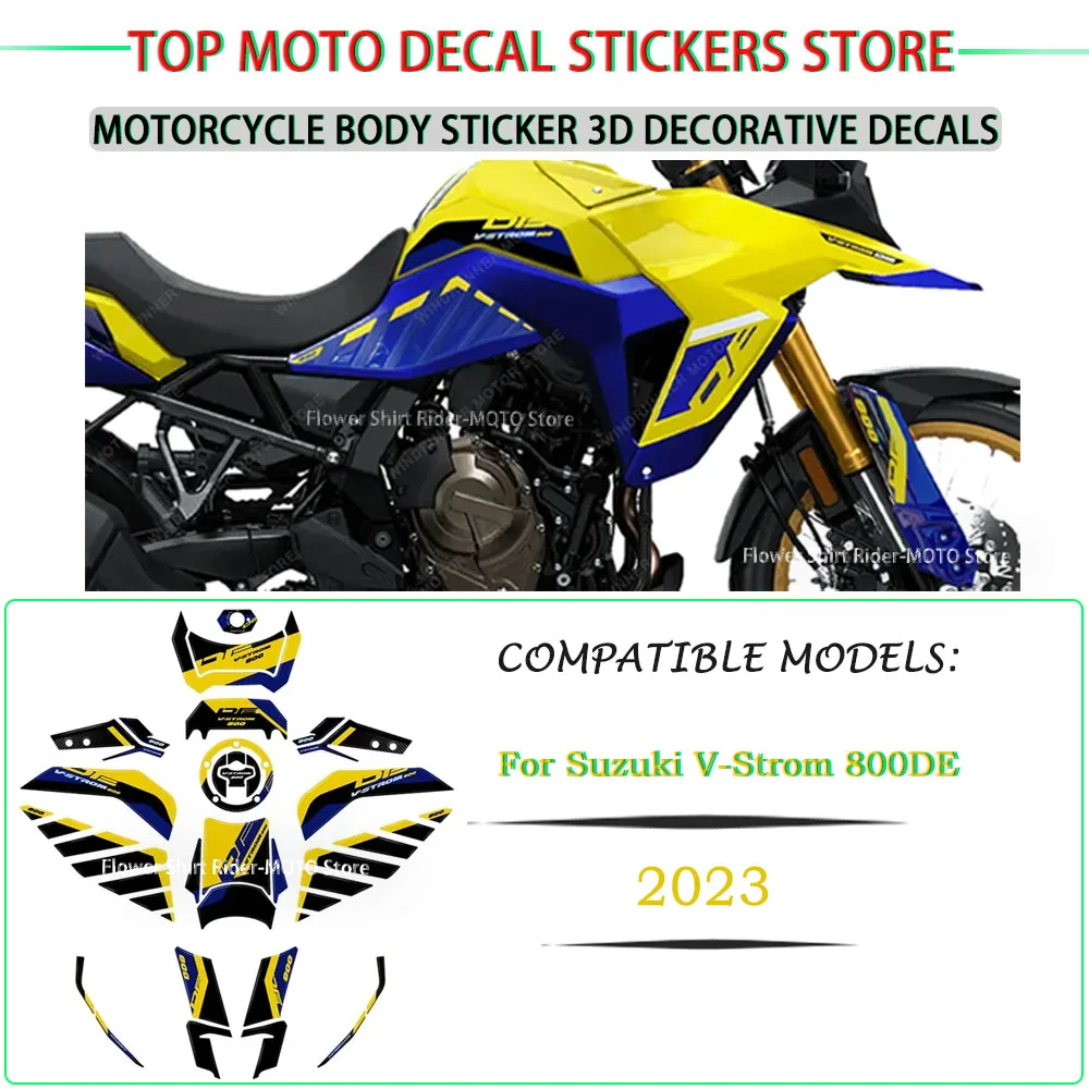 

for Suzuki V-Strom 800 DE 2023 Motorcycle Accessories 3D Gel Resin Sticker Petrol Cap Fuel Tank Pad Anti-Scratch Decorative