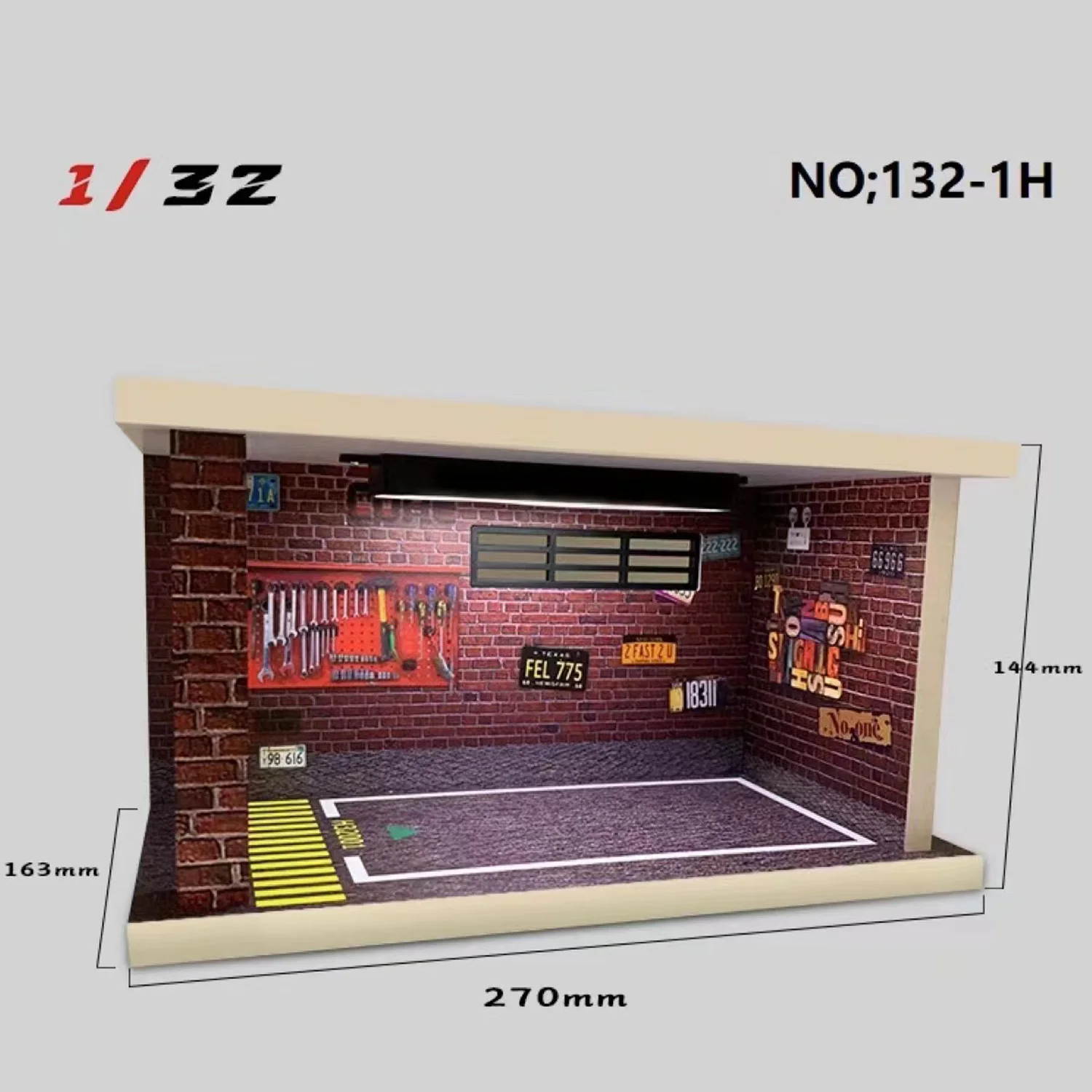 1/32 diecast Car model parking lot toy car Garage for 1 32  Cars Diecasts Toy Vehicles Collection  With Light Box Car Model