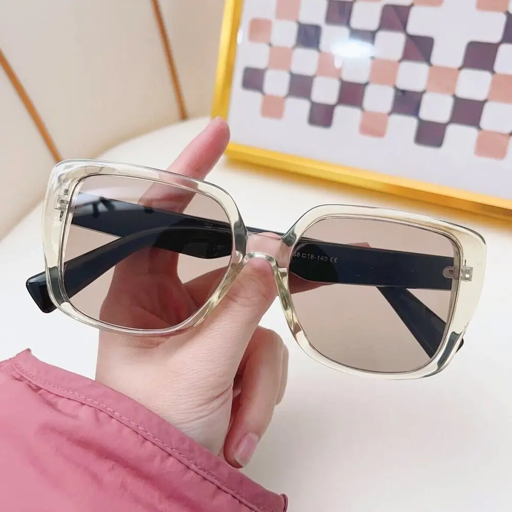 Trendy Square Frame Oversized Sunglasses Large Frame UV400 Protection Black Sun Glasses Women's Shades for Women & Men