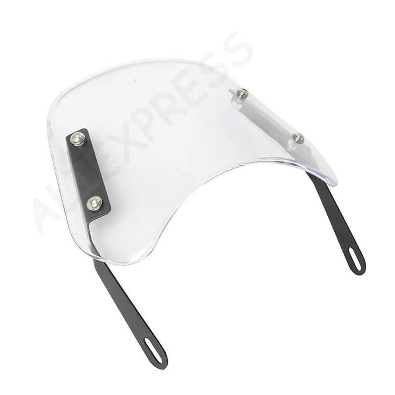 New Motorcycle Headlight Windshield Wind Deflector Windscreen Universal For The Most Models
